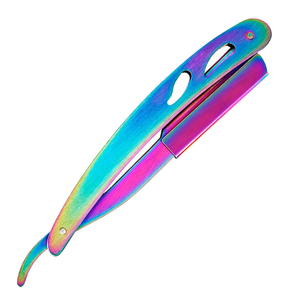 Navaja de Afeitar Manual para Hombre, de Acero Inoxidable Premium, con Borde Recto y Logotipo Personalizado, Navaja Plegable de Una Sola Hoja para Barbería - Product Image 6