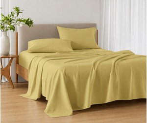 500 TC Queen Size 4 Piece <b>Bed</b> <b>Sheet</b> Set Khaki Color Ultra Soft Luxury Bedding Premium Smooth <b>Sheets</b> Breathable <b>Deep</b> Pocket - Product Image 1
