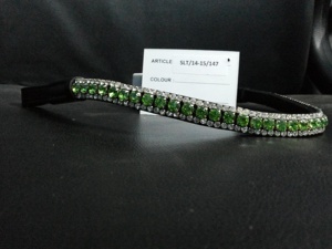 คิ้วม้าทำจากหนังพร้อมผลิตภัณฑ์ขี่ม้าระดับพรีเมี่ยมคริสตัล - Product Image 2