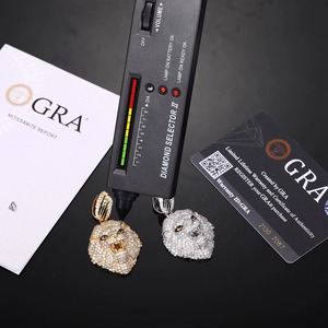 Colgante de Cabeza de León Hip Hop Iced Out con Moissanita VVS Personalizada, Collar para Hombre, Colgante de Animal, Joyería de Moda Bling para Raperos - Product Image 4