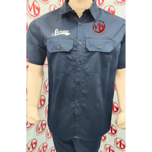 Top Selling Men's Custom Cotton Twill Security Uniform Man Workwear Button <b>Down</b> Half Sleeve Regular <b>Pant</b> & Shirt Macinic Uniform - Product Image 2