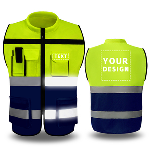 High Visibility Reflective Safety Vest Unisex Traffic Security Vest for Construction <b>Road</b> Work Outdoor <b>Night</b> Safety OEM - Product Image 5