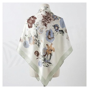 Pañuelo de Seda Cuadrado para Mujer NORTH APPROACH, Estampado Floral, Elegante, Multifuncional, Accesorio de Moda para Todas las Temporadas - Product Image 2