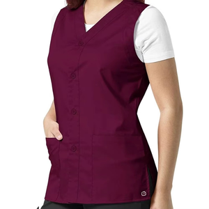 Nuevo Chaleco de Enfermería para Mujer, con Botones, Cómodo, Elástico, para el Sector Sanitario, Tejido, Personalizado, OEM - Product Image 4