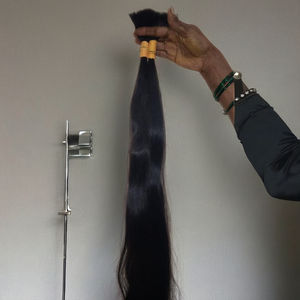 El cabello humano virgen indio crudo del templo de Remy sin procesar natural acepta PayPal el pelo crudo indio de la Virgen Remy del grado 12a del pelo crudo indio - Product Image 6