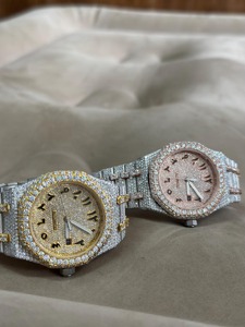 Reloj de Lujo AFAR Jewels con Incrustaciones de Moissanita, Diamantes VVS, Acero Inoxidable, Estilo Hip Hop - Product Image 2