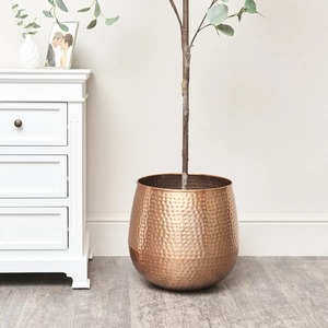 Jardinière moderne en métal avec support en bois, pot à fleurs en fer pour plantes d'intérieur, décoration de salon et de balcon - Product Image 4