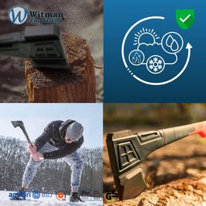 46cm Splitting Axe Securely Fixed Grade-A Carbon Steel Head Aggressive Cutting Wedge Anti Shock Handle with <b>Sharpening</b> Stone - Product Image 5