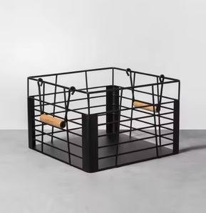 Stylish Design Metal <b>Basket</b> for Home Storages & Organizer Customized Size & Color Best Quality Iron <b>Wire</b> <b>Basket</b> In Black Color - Product Image 2