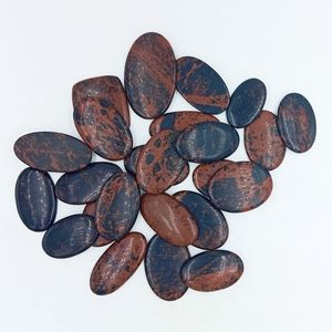 Cabochons en obsidienne acajou naturelle, formes variées, pierres précieuses polies en vrac pour la fabrication de bijoux, vente en gros, approvisionnement en vrac - Product Image 5