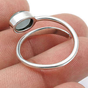 Oval Cut Faceted Moon Stone Gemstone <b>Ring</b> Crafted From 925 <b>Sterling</b> <b>Silver</b> <b>Adjustable</b> Bohemian Jewelry For Wedding Or Party - Product Image 4