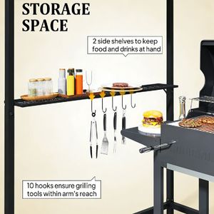 Gazebo in Legno con Griglia BBQ per Cucina all'Aperto - Product Image 4