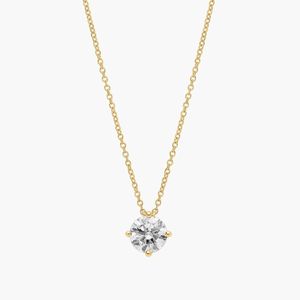 Pendentif Solitaire en Diamant de Laboratoire Kite Set en Or Blanc - Product Image 1