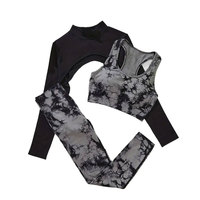 Ensembles de yoga écologiques personnalisés pour femmes 2026 – Tenue de sport respirante à motif uni avec taille élastique et fermeture sans couture pour le fitness