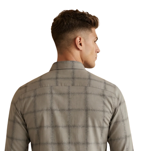 Taupe Brown Plaid <b>Men</b> <b>Flannel</b> <b>Shirt</b> Long Sleeve Button Down Checkered Casual <b>Shirt</b> Soft Brushed Fabric Outdoor Streetwear Custom - Product Image 4