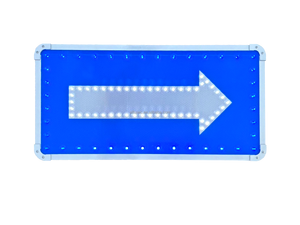 ป้ายสัญลักษณ์ทางเดินรถยนต์แบบลูกศรทิศทางเดียว ใช้พลังงานแสงอาทิตย์ พร้อมไฟ LED 33 ดวง แบตเตอรี่ Li-Fe กระพริบได้ตลอด 24 ชั่วโมง สำหรับการจัดการการจราจร - Product Image 6