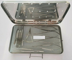 Ensemble d'instruments de microchirurgie, porte-aiguilles micro, ciseaux, instruments microscopiques - Product Image 1