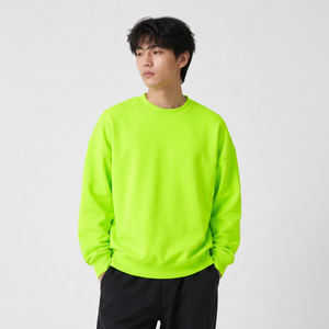Sweat-shirt épais à épaules tombantes, effet délavé et impression personnalisée, pour marques de boutiques américaines (vente en gros) - Product Image 2