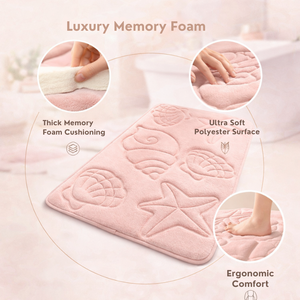 Alfombra de Baño Moderna Lavable con Estampado de Peces Tropicales Decorativos |   Alfombra Rectangular de Espuma Viscoelástica Gruesa con Base de Goma Antideslizante para el Hogar - Product Image 3