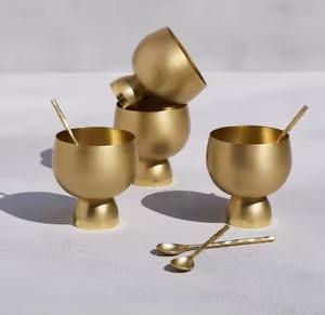 Luxury Metal Ice Cream <b>Bowl</b> Stainless <b>Dessert</b> Cup Polished Finish Modern Kitchenware - Product Image 3