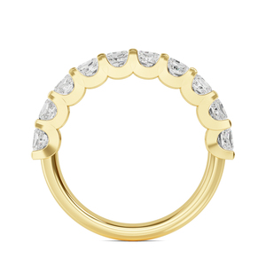 Anillo Apilable de Diamantes Cultivados en Laboratorio con Corte Radiante de 2 Quilates, Oro Rosa de 18K, Joyería Fina Minimalista de Lujo, Idea de Regalo para Ella, Brillante - Product Image 6