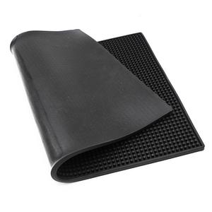 Tapis de Barbier Antidérapant Noir IKZARSA CIK-110 Marque Privée - Tapis de Comptoir de Salon Personnalisé Résistant à la Chaleur en ABS+PC/Silicone Recyclé - Product Image 2