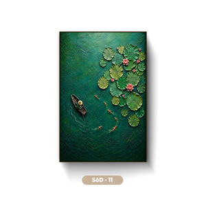 Peinture artisanale de haute qualité sur soie, fleur de lotus, art mural oriental traditionnel, décoration, artisanat fin, cadeau du Vietnam - Product Image 1