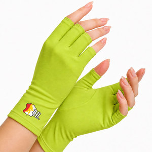 Gants fins pour femmes, pour nail art, respirants, demi-doigts, résistants aux rayons UV, légers, pour manucure, vente en gros - Product Image 1