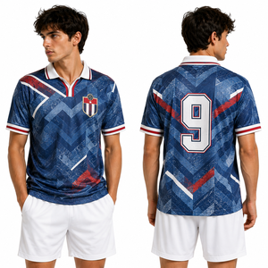 Proveedor de Camisetas de Fútbol de Corte Atlético Vintage, Diseño Geométrico, para Jóvenes y Adultos, Unisex, Ligeras, que Absorben la Humedad, Ropa Deportiva para Entrenamiento - Product Image 6