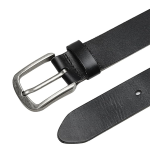 <b>Men's</b> Casual Genuine Cowhide <b>Leather</b> <b>Jeans</b> Belts Classic Work Business Dress Belt with Prong Buckle for <b>Men</b> - Product Image 5