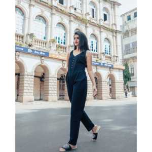 Combinaison pour femme bleu royal non extensible à taille haute, respirante, style streetwear, taille XS - Product Image 3