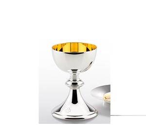 Cáliz moderno chapado en oro y plata, personalizado y grabado, hecho a mano con latón y acero de alta calidad. - Product Image 3