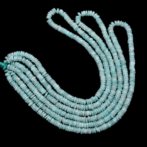 Perles Heishi lisses en Amazonite AAA de 5 mm, pierres précieuses semi-précieuses naturelles, perles intercalaires rondes en forme de pièce de monnaie pour la fabrication de bijoux - Product Image 3