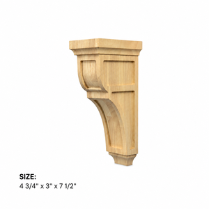 Corbel en bois massif naturel, support décoratif en bois pour étagère murale, garniture de fenêtre, encadrement de porte, décoration intérieure et extérieure - Product Image 2