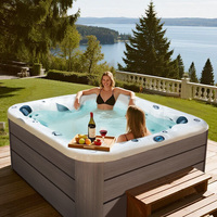 Jacuzzi de luxe Loutsh Garden pour 6 personnes, en acrylique importé, avec commande Balboa, bain à remous extérieur, spa avec haut-parleur musical