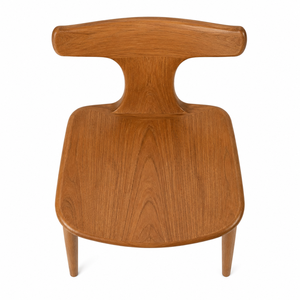 Modern Scandinavian Design Teak Wood Crown <b>Back</b> Dining Chair-<b>Waterproof</b> & Eco-Friendly Outdoor Dining Furniture - Product Image 4