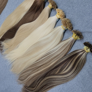 Extensiones de cabello humano 100% con punta plana superventas, cabello alineado con cutícula, longitud personalizada, estilo Natural - Product Image 5
