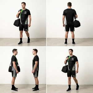 Ensemble de maillots de football personnalisés, impression numérique, uniforme de football en polyester, manches courtes, kit d'équipe - Product Image 2