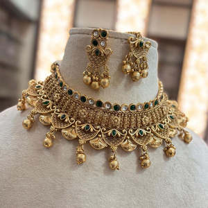ชุดสร้อยคอหิน pota ชุบทอง12032059GR - Product Image 1