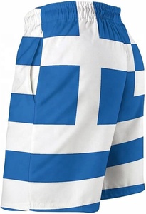 Bañador para hombre con bandera de Grecia, de secado rápido, para verano, playa, con forro de malla, estampado digital por sublimación, cortos cortavientos. - Product Image 5