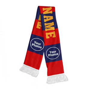 Écharpe de sport en tricot acrylique unie coupe-vent avec logo de club personnalisé, idéale pour l'hiver et les activités extérieures, pour les fans de l'équipe. - Product Image 1