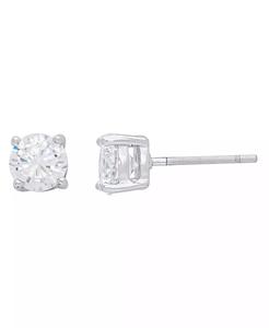 Set di orecchini da donna in argento placcato tondo con zirconi cubici, 8 pezzi | Machy's - Product Image 2