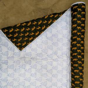 Jaipuri Hand Block Printed 60 X 40 inches size Pure Cotton Baby Quilt Boho print Super Soft Travel Eco-friendly Non Toxic Dyes - Product Image 1