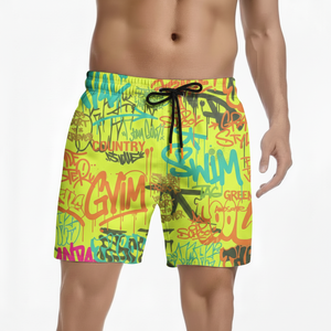 Polyester Custom Pattern <b>Men's</b> Surf Board Short Swim <b>Trunk</b> With Custom Logo Swimsuit <b>Men</b> Casual Beachwear - Product Image 5