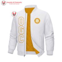 Veste bomber brodée pour femme de l'Ordre du Cercle d'Or |   Veste bomber en satin sur mesure pour femmes, brodée OGC Masonic