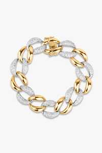24 Gram Large Cuban Link <b>Bracelet</b> Pave 7in Heavy Chain 14K <b>Solid</b> Gold Round Lab Grown Diamond Luxury Statement Jewelry Wholesale - Product Image 5