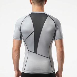 T-shirt de compression à manches courtes pour homme, style Bape, vêtements de sport, fitness, athlétisme - Product Image 2