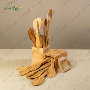 Juego de Utensilios de Cocina de Bambú, Herramientas de Cocina Hechas de Bambú Natural para Uso Doméstico y en Restaurantes - Product Image 6