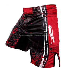 Pantalones Cortos de Boxeo Tradicionales con Cintura Elástica Ancha Personalizada, Etiqueta Tejida Personalizada, 100% Poliéster Transpirable, Unisex - Product Image 4