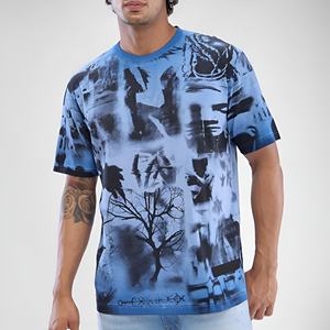 T-shirt Homme Personnalisé Coupe Ample 100% Coton Épais 260 g/m² DTG Style Urbain Rétro Effet Délavé Vierge - Product Image 1